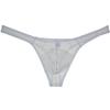 Jaxu Men's See-through Mesh T-back Breathable Bikini Underwear Sexy Pouch Thong White L view 1