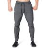 BROKIG Mens Thigh Mesh Gym Jogger Pants, Men's Casual Slim Fit Workout Bodybuilding Sweatpants with Zipper Pocket (Dark Gray, Large) view 2