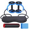 Ab Roller Wheel AGYH Multifunctional with Professional Yoga Mat and Yoga Belt, Suitable for Home Exercise Fitness Equipment to Prevent Injury, 2 Colors (Color : Blue) view 1