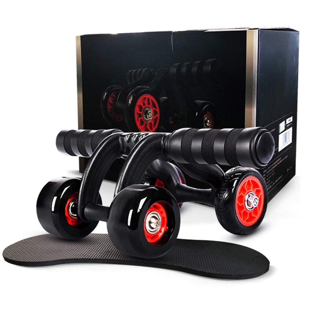 Ab Roller Wheel AGYH Automatic Rebound, Home Fitness Equipment for Beginners, Men and Women, 4-Wheel Silent Bearings