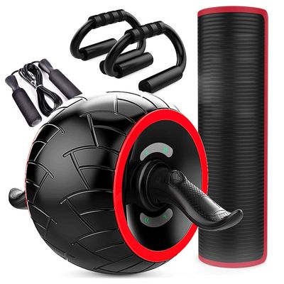 Ab Roller Wheel AGYH Home Fitness Kit with Professional Yoga Mat, Ergonomic Wide Handle Design, Non-Slip Wear-Resistant Abdominal Wheel
