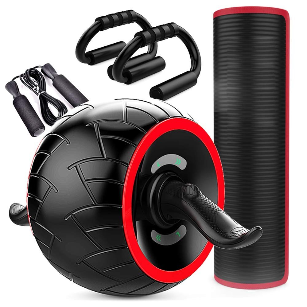 Ab Roller Wheel AGYH Home Fitness Kit with Professional Yoga Mat, Ergonomic Wide Handle Design, Non-Slip Wear-Resistant Abdominal Wheel