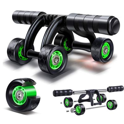 Ab Roller Wheel AGYH 4-Wheel Silent Bearing, Home Professional Fitness Equipment, Thick Steel Pipe Can Withstand 150kg Weight