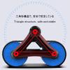 Ab Roller Wheel AGYH Automatic Rebound, Stable and Safe Triangle Structure, Soft and Comfortable Handle, Household Abdominal Wheel (Color : Orange) view 3