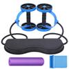 Ab Roller Wheel AGYH Abdominal Roller Full Body Power Workout Machine, Fitness Pull Rope Abdominal Power Roll Trainer Waist Slimming Get a Free Yoga Belt and Mat (Color : Blue) view 1