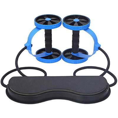 Ab Roller Wheel AGYH Sport Core Exercise Equipment,Professional Ab Wheel Roller Supports, Ideal Men Women Home Gym Waist Slimming Trainer (Color : Blue)