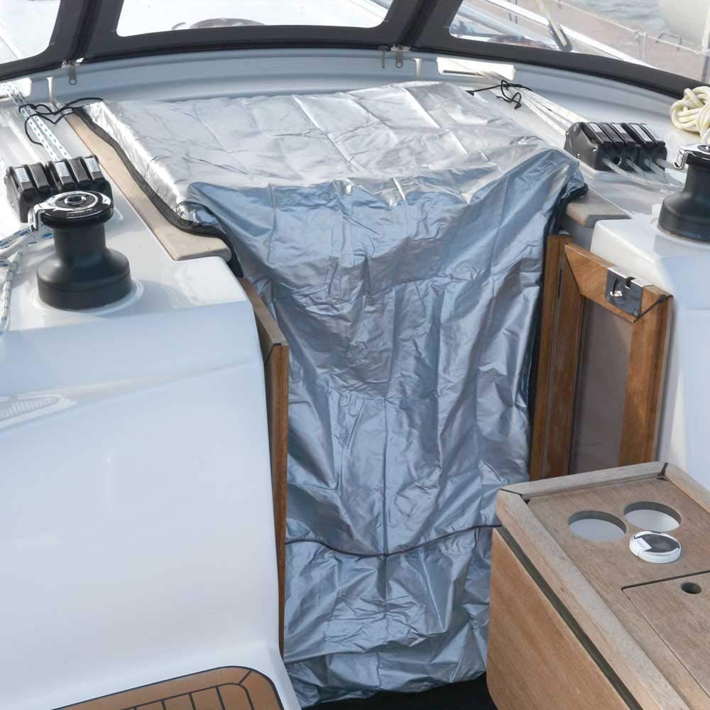 Waterline Design | Blackout Shade for The Companionway | Blind for Best Comfort and Sleep onboard | Combines 100% Blackout, Ventilation and Bug Screen | Easy to Set up and Use (1360)