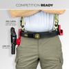Pro Heavy Duty Competition Holster fits Sig P320 Full Size, AXG Pro, M17, XFive, DH3, Spectre Comp, P320MAX (Right-Hand Draw, Red/Carbon Fiber) view 3