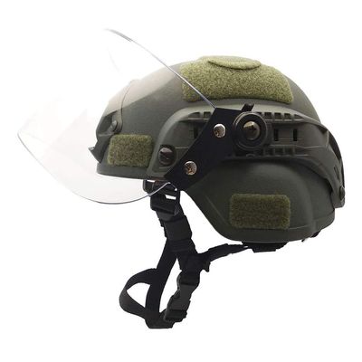 LEJUNJIE Tactical MICH 2000 Fast Helmet with Clear Riot Visor Face Shield Sliding Goggles for Airsoft Paintball CS War Games Outdoor Sports
