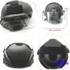 LEJUNJIE Tactical MICH 2000 Fast Helmet with Clear Riot Visor Face Shield Sliding Goggles for Airsoft Paintball CS War Games Outdoor Sports view 4
