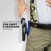 Pro Heavy Duty Competition Holster fits Sig P320 Full Size, AXG Pro, M17, XFive, DH3, Spectre Comp, P320MAX (Right-Hand Draw, Blue/Carbon Fiber) view 2