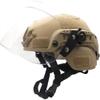 LEJUNJIE Tactical MICH 2000 Fast Helmet with Clear Riot Visor Face Shield Sliding Goggles for Airsoft Paintball CS War Games Outdoor Sports view 1