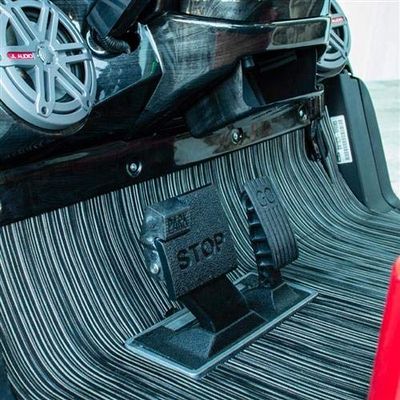 Chilewich Yamaha Drive2 (17-Up) Golf Cart Floor Mat with TERRASTRAND (Black Ribweave)