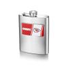 NFL Kansas City Chiefs 8-Ounce Matte Finished Stainless Steel Hip Flask with Rectangular Team Emblem and Funnel view 1