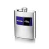 Pro Specialties Group NFL Baltimore Ravens 8-Ounce Matte Finished Stainless Steel Hip Flask with Rectangular Team Emblem and Funnel Silver, 5 1/4 x 3 3/4 x 7/8 view 1