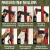 4KOR Squat Rack Strap Anchors for Resistance Bands- Heavy Duty Power Rack Straps Compatible with 4KOR Shoulder Exercise Cords - One Pair of Squat Rack Straps with Metal D-Rings view 4