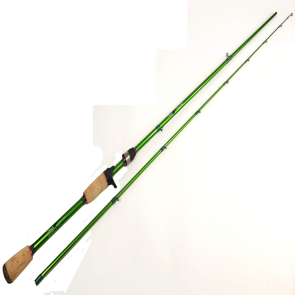 Carrot Stix Collapsible 2 Piece Casting PRO Wild Wild Green Greenwater Inshore Fishing Rod (C2WS762M-M-C)