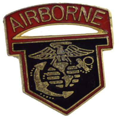 AIRBORNE MARINE LAPEL PIN OR HAT PIN - Size 1" - VETERAN OWNED BUSINESS