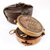 Brass Working Compass Nautical Marine Leather CASE Compasses Gift for Friends/Sailor/Merchant Navy view 3