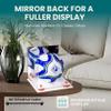 Better Display Cases Acrylic Display Case for Collectibles, Full Size Soccer Ball Display Case,Orange Risers & White Base, Handcrafted Showcase Box.DIM;9.75" L x 9.75" W x 9.75" H.(B02) view 2