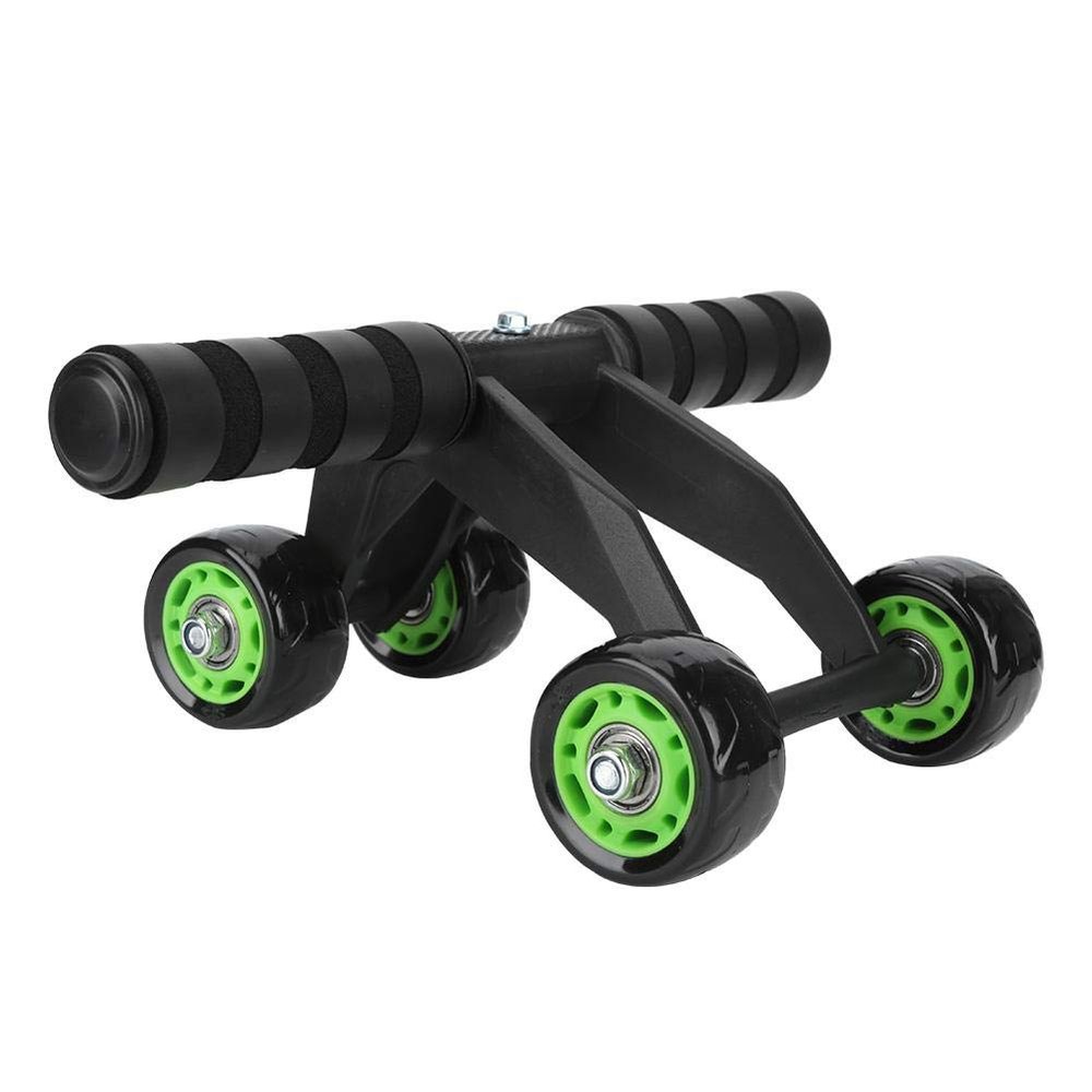 Ab Roller for Abs Workout - 4 Wheel AB Wheel Roller - Workout System - with Knee Protection Pad - Home Gym Workout Exercise Equipment - Abdomen Muscle Training - for Men/Women(Green+Black)
