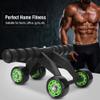 Ab Roller for Abs Workout - 4 Wheel AB Wheel Roller - Workout System - with Knee Protection Pad - Home Gym Workout Exercise Equipment - Abdomen Muscle Training - for Men/Women(Green+Black) view 2