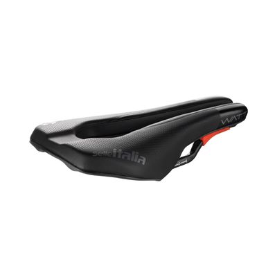 Selle Italia, WATT Superflow Kit Carbonio, Saddle, 255 x 135mm, Unisex, 190g, Black