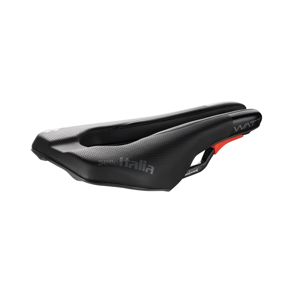 Selle Italia, WATT Superflow Kit Carbonio, Saddle, 255 x 135mm, Unisex, 190g, Black