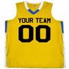 Custom Basketball Jersey V-Neck 2 Color Trim Gold and Black Adult 2X-Large view 1