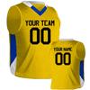 Custom Basketball Jersey V-Neck 2 Color Trim Gold and Black Adult 2X-Large view 2