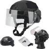Airsoft MICH 2000 ACH Tactical Helmet with Clear Visor NVG Mount and Side Rail view 1