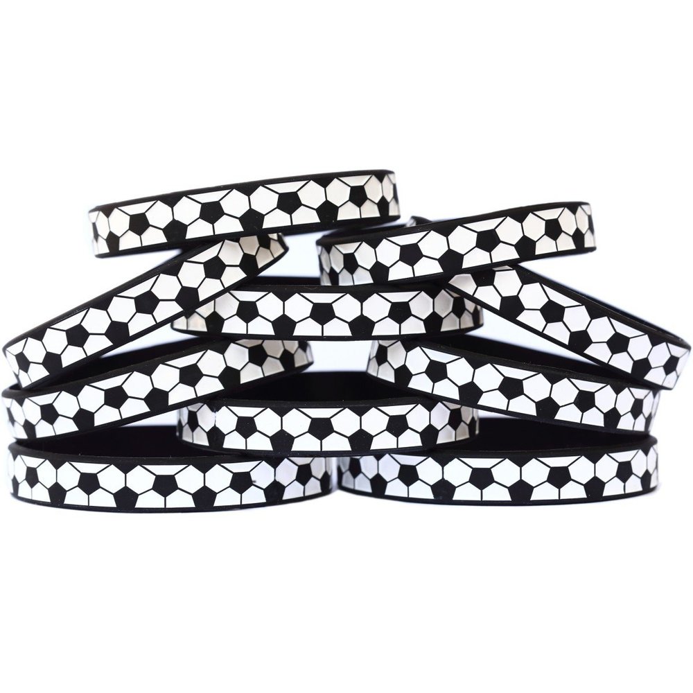 15 Youth Size Soccer Silicone Sports Wristbands