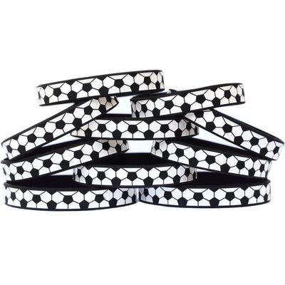 10 Youth Size Soccer Silicone Sports Wristbands