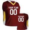 Custom Basketball Jersey V-Neck 2 Color Trim Maroon and Gold Adult 2X-Large view 2