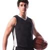 Custom Basketball Jersey V-Neck 2 Color Trim Maroon and Gold Adult 2X-Large view 3