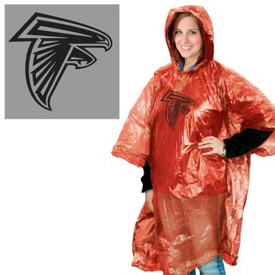 NFL Atlanta Falcons Rain Poncho, Team Colors, One Size