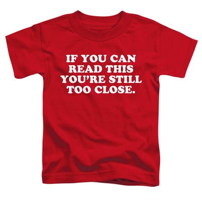 Social Distancing Still Too Close Unisex Toddler T Shirt for Boys and Girls, Medium (3T) Red