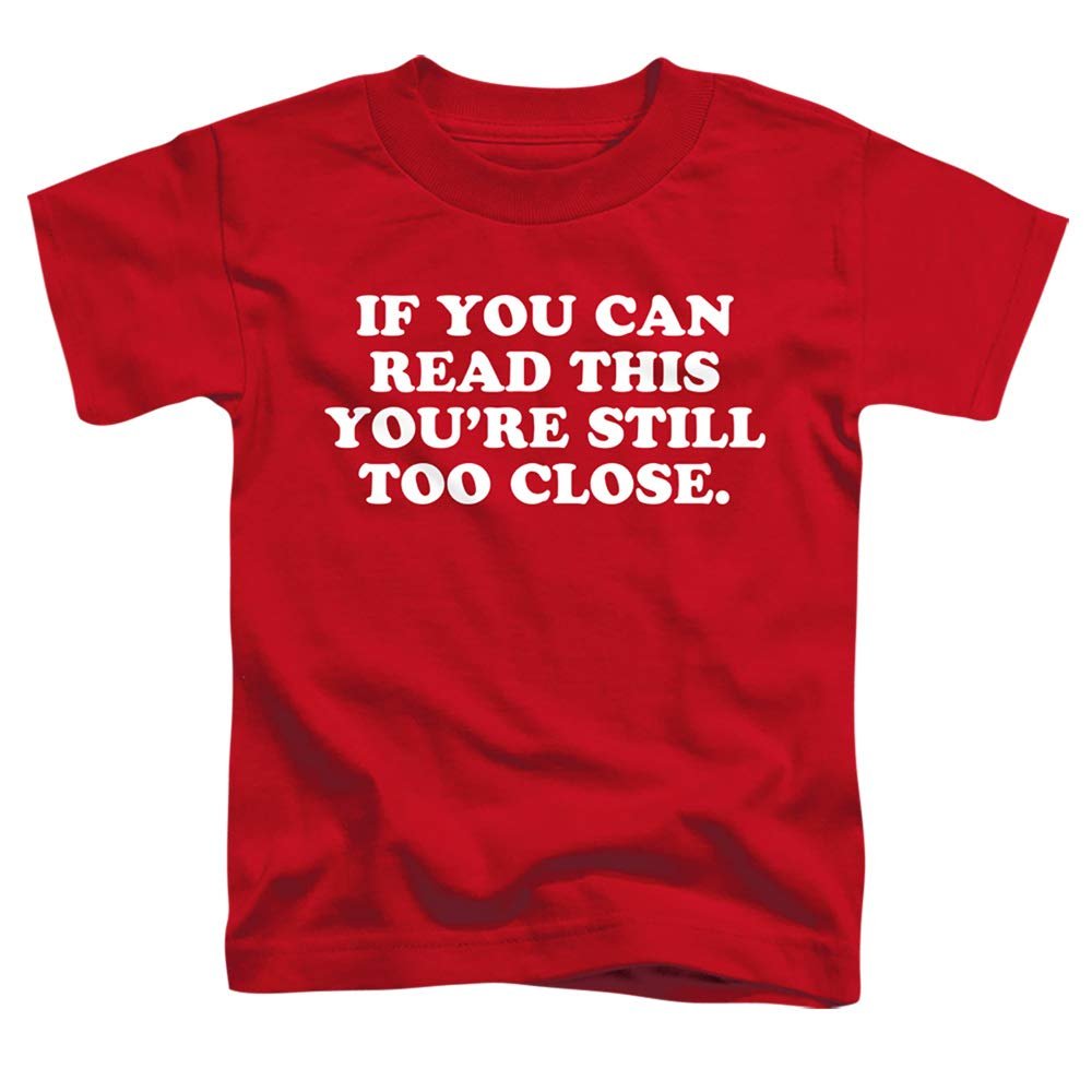 Social Distancing Still Too Close Unisex Toddler T Shirt for Boys and Girls, Medium (3T) Red
