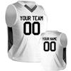 Custom Basketball Jersey V-Neck 2 Color Trim White and Black Adult X-Large view 2