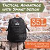 14er Tactical Backpack | 35L Capacity Military, 3-Day Bug Out Army | MOLLE Backpack Compatible PALS | Rucking EDC Hiking Survival, Black Tactical Backpack for Men view 2