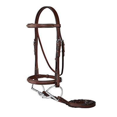 Dover Saddlery Hunter Bridle, Horse-F/S, Oakbark