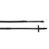 Dover Saddlery Flex Grip Rubber Reins, 54, Black/Black Hook Studs view 1