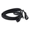 Dover Saddlery Flex Grip Rubber Reins, 54, Black/Black Hook Studs view 3
