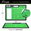 Champion Sports XL Dry Erase Board for Coaching Lacrosse - Whiteboards for Strategizing, Techniques, Plays - 2-Sided Game Boards with Handle - Front Side Full Field - Backside Half Field and Lineup view 3