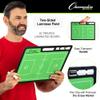 Champion Sports XL Dry Erase Board for Coaching Lacrosse - Whiteboards for Strategizing, Techniques, Plays - 2-Sided Game Boards with Handle - Front Side Full Field - Backside Half Field and Lineup view 4