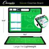 Champion Sports XL Dry Erase Board for Coaching Soccer - Whiteboards for Strategizing, Techniques, Plays - 2-Sided Game Boards with Handle - Front Side Full Field - Backside Half Field Close-up view 3