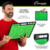 Champion Sports XL Dry Erase Board for Coaching Soccer - Whiteboards for Strategizing, Techniques, Plays - 2-Sided Game Boards with Handle - Front Side Full Field - Backside Half Field Close-up view 4