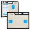 Champion Sports XL Dry Erase Board for Coaching Basketball - Whiteboards for Strategizing, Techniques, Plays - 2-Sided Game Boards with Handle - Front Side Full Court - Backside Half Court and Lineup view 2