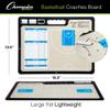 Champion Sports XL Dry Erase Board for Coaching Basketball - Whiteboards for Strategizing, Techniques, Plays - 2-Sided Game Boards with Handle - Front Side Full Court - Backside Half Court and Lineup view 3