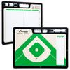 Champion Sports XL Dry Erase Board for Coaching Baseball - Whiteboards for Strategizing, Techniques, Plays - 2-Sided Game Boards with Handle - Front Side Full Feild - Backside 2-Team Lineup view 2